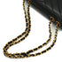 VINTAGE CHANEL CHEVRON CHAIN SHOULDER BAG BLACK LAMB SKIN GOLD HARDWARE 90331241