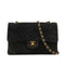 VINTAGE CHANEL CHEVRON CHAIN SHOULDER BAG BLACK SUEDE GOLD HARDWARE 90322286