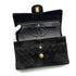 VINTAGE CHANEL CHEVRON CHAIN SHOULDER BAG BLACK SUEDE GOLD HARDWARE 90322286