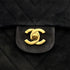 VINTAGE CHANEL CHEVRON CHAIN SHOULDER BAG BLACK SUEDE GOLD HARDWARE 90322286