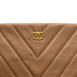 VINTAGE CHANEL CHEVRON CHAIN SHOULDER BAG CAMEL LAMB SKIN GOLD HARDWARE 90324814