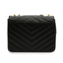 VINTAGE CHANEL CHEVRON V STITCH CHAIN SHOULDER BAG BLACK LAMB SKIN GOLD HARDWARE 90339645