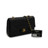 VINTAGE CHANEL CHEVRON V STITCH CHAIN SHOULDER BAG BLACK LAMB SKIN GOLD HARDWARE 90340147