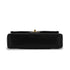 VINTAGE CHANEL CHEVRON V STITCH CHAIN SHOULDER BAG BLACK LAMB SKIN GOLD HARDWARE 90340147