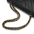 VINTAGE CHANEL CHEVRON V STITCH CHAIN SHOULDER BAG BLACK LAMB SKIN GOLD HARDWARE 90340147