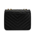 VINTAGE CHANEL CHEVRON V STITCH CHAIN SHOULDER BAG BLACK LAMB SKIN GOLD HARDWARE 90341824