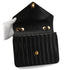 VINTAGE CHANEL CHEVRON V STITCH CHAIN SHOULDER BAG BLACK LAMB SKIN GOLD HARDWARE 90341824