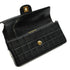 VINTAGE CHANEL CHOCOLATE BAR CHAIN SHOULDER BAG BLACK LAMB SKIN 90344099