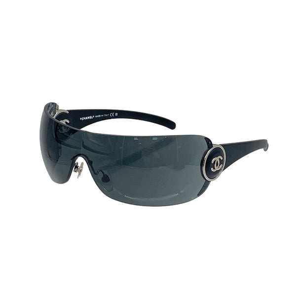 VINTAGE CHANEL CIRCLE COCOMARK SUNGLASSES BLACK EYEWEAR 90328021
