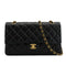 VINTAGE CHANEL CLASSIC FLAP CHAIN SHOULDER BAG BLACK LAMB SKIN GOLD HARDWARE 90349276