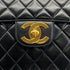 VINTAGE CHANEL CLASSIC FLAP JUMBO CHAIN SHOULDER BAG BLACK LAMB SKIN GOLD HARDWARE 90324817