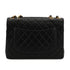 VINTAGE CHANEL CLASSIC FLAP JUMBO CHAIN SHOULDER BAG BLACK LAMB SKIN GOLD HARDWARE 90322527
