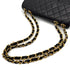 VINTAGE CHANEL CLASSIC FLAP JUMBO CHAIN SHOULDER BAG BLACK LAMB SKIN GOLD HARDWARE 90322527