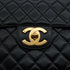 VINTAGE CHANEL CLASSIC FLAP JUMBO CHAIN SHOULDER BAG BLACK LAMB SKIN GOLD HARDWARE 90334263