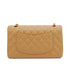 VINTAGE CHANEL CLASSIC FLAP MEDIUM CHAIN SHOULDER BAG BEIGE CAVIAR SKIN GOLD HARDWARE 90343003