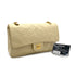 VINTAGE CHANEL CLASSIC FLAP MEDIUM CHAIN SHOULDER BAG BEIGE LAMB SKIN GOLD HARDWARE 90314339