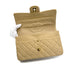 VINTAGE CHANEL CLASSIC FLAP MEDIUM CHAIN SHOULDER BAG BEIGE LAMB SKIN GOLD HARDWARE 90321010