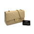 VINTAGE CHANEL CLASSIC FLAP MEDIUM CHAIN SHOULDER BAG BEIGE LAMB SKIN GOLD HARDWARE 90321010