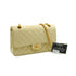 VINTAGE CHANEL CLASSIC FLAP MEDIUM CHAIN SHOULDER BAG BEIGE LAMB SKIN GOLD HARDWARE 90341865