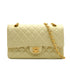 VINTAGE CHANEL CLASSIC FLAP MEDIUM CHAIN SHOULDER BAG BEIGE LAMB SKIN GOLD HARDWARE 90341865