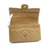 VINTAGE CHANEL CLASSIC FLAP MEDIUM CHAIN SHOULDER BAG BEIGE LAMB SKIN GOLD HARDWAR 90348997