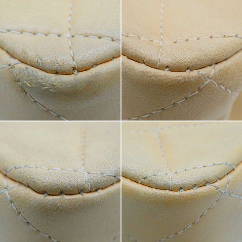 VINTAGE CHANEL CLASSIC FLAP MEDIUM CHAIN SHOULDER BAG BEIGE LAMB SKIN GOLD HARDWAR 90351068