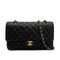 VINTAGE CHANEL CLASSIC FLAP MEDIUM CHAIN SHOULDER BAG BLACK CAVIAR SKIN GOLD HARDWARE 90327992