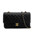 VINTAGE CHANEL CLASSIC FLAP MEDIUM CHAIN SHOULDER BAG BLACK CAVIAR SKIN GOLD HARDWARE 90327992