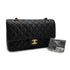 VINTAGE CHANEL CLASSIC FLAP MEDIUM CHAIN SHOULDER BAG BLACK CAVIAR SKIN GOLD HARDWARE 90327992