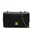 VINTAGE CHANEL CLASSIC FLAP MEDIUM CHAIN SHOULDER BAG BLACK CAVIAR SKIN GOLD HARDWARE 90333750