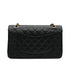 VINTAGE CHANEL CLASSIC FLAP MEDIUM CHAIN SHOULDER BAG BLACK CAVIAR SKIN GOLD HARDWARE 90333750