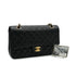 VINTAGE CHANEL CLASSIC FLAP MEDIUM CHAIN SHOULDER BAG BLACK CAVIAR SKIN GOLD HARDWARE 90333750