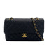 VINTAGE CHANEL CLASSIC FLAP MEDIUM CHAIN SHOULDER BAG BLACK CAVIAR SKIN GOLD HARDWARE 90314358