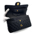 VINTAGE CHANEL CLASSIC FLAP MEDIUM CHAIN SHOULDER BAG BLACK CAVIAR SKIN GOLD HARDWARE 90314358