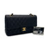VINTAGE CHANEL CLASSIC FLAP MEDIUM CHAIN SHOULDER BAG BLACK CAVIAR SKIN GOLD HARDWARE 90314358