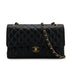 VINTAGE CHANEL CLASSIC FLAP MEDIUM CHAIN SHOULDER BAG BLACK CAVIAR SKIN GOLD HARDWARE 90318758