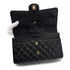 VINTAGE CHANEL CLASSIC FLAP MEDIUM CHAIN SHOULDER BAG BLACK CAVIAR SKIN GOLD HARDWARE 90318758