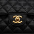 VINTAGE CHANEL CLASSIC FLAP MEDIUM CHAIN SHOULDER BAG BLACK CAVIAR SKIN GOLD HARDWARE 90335802