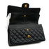VINTAGE CHANEL CLASSIC FLAP MEDIUM CHAIN SHOULDER BAG BLACK CAVIAR SKIN GOLD HARDWARE 90341440