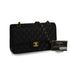 VINTAGE CHANEL CLASSIC FLAP MEDIUM CHAIN SHOULDER BAG BLACK CAVIAR SKIN GOLD HARDWARE 90341880