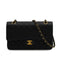 VINTAGE CHANEL CLASSIC FLAP MEDIUM CHAIN SHOULDER BAG BLACK CAVIAR SKIN GOLD HARDWARE 90341880