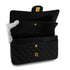 VINTAGE CHANEL CLASSIC FLAP MEDIUM CHAIN SHOULDER BAG BLACK CAVIAR SKIN GOLD HARDWARE 90341880