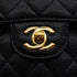VINTAGE CHANEL CLASSIC FLAP MEDIUM CHAIN SHOULDER BAG BLACK CAVIAR SKIN GOLD HARDWARE 90345073