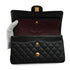 VINTAGE CHANEL CLASSIC FLAP MEDIUM CHAIN SHOULDER BAG BLACK CAVIAR SKIN GOLD HARDWARE 90345073