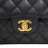 VINTAGE CHANEL CLASSIC FLAP MEDIUM CHAIN SHOULDER BAG BLACK CAVIAR SKIN GOLD HARDWARE 90337659