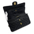 VINTAGE CHANEL CLASSIC FLAP MEDIUM CHAIN SHOULDER BAG BLACK CAVIAR SKIN GOLD HARDWARE 90313556
