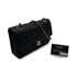 VINTAGE CHANEL CLASSIC FLAP MEDIUM CHAIN SHOULDER BAG BLACK CAVIAR SKIN GOLD HARDWARE 90313556