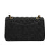 VINTAGE CHANEL CLASSIC FLAP MEDIUM CHAIN SHOULDER BAG BLACK DENIM GOLD HARDWARE 90348499