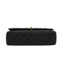 VINTAGE CHANEL CLASSIC FLAP MEDIUM CHAIN SHOULDER BAG BLACK DENIM GOLD HARDWARE 90348499