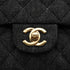 VINTAGE CHANEL CLASSIC FLAP MEDIUM CHAIN SHOULDER BAG BLACK DENIM GOLD HARDWARE 90348499